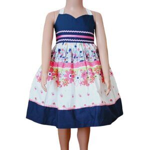 Erika Floral Sleeveless Dress 4 Fit &Flare Multi Color Toddler Sundress Lined